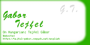 gabor tejfel business card